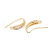 Rack Plating Brass Cubic Zirconia Earring Hooks KK-S374-05G-08-2
