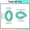 SUNNYCLUE 60Pcs Opaque Spray Painted Acrylic Linking Rings OACR-SC0001-54-2