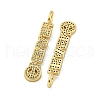 Brass Micro Pave Clear Cubic Zirconia Pendants KK-R159-03B-G-2