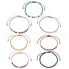 7Pcs Natural Gemstone Braided Beaded Bracelets BJEW-JB11420-2
