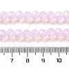 Baking Painted Transparent Glass Beads Strands DGLA-A034-J6MM-D09-4