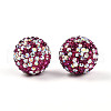 Polymer Clay Pave Rhinestone Beads RB-T018-01C-2