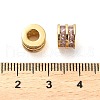 Brass Micro Pave Cubic Zirconia Beads KK-D093-04G-01-3