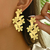 Elegant Brass Flower Stud Earrings OI2799-4