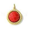 Ion Plating(IP) Real 14K Gold Plated 304 Stainless Steel with Glass Pendant FIND-Z028-32G-2