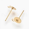 304 Stainless Steel Stud Earring Settings STAS-E025-G-2