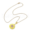 Glass Seed Beads & Polymer Clay & Evil Eye Lampwork Pendant Necklaces NJEW-MZ00101-01-4