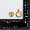 5Pcs 5 Style Brass Micro Pave Cubic Zirconia Pendants ZIRC-SZ0004-59-8