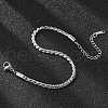304 Stainless Steel Rope Chain Bracelets for Women BJEW-Q051-04P-5