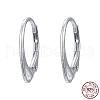 Anti-Tarnish Rhodium Plated 925 Sterling Silver Leverback Earrings STER-K168-022P-7