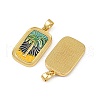 Brass Enamel Pendants KK-L190-010G-02-2