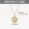 925 Sterling Silver 12 Constellation Necklace Gold Horoscope Zodiac Sign Necklace Round Astrology Pendant Necklace with Zircons Birthday Jewelry Gift for Women Men JN1089D-2