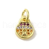 Brass Micro Pave Cubic Zirconia Charms KK-M283-28B-02-1