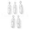 Acrylic Imitation Pearl Pendants PALLOY-JF02328-01-1