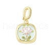 Brass Enamel Pendants KK-F886-01G-05-1