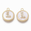 Brass Micro Pave Cubic Zirconia Pendants KK-T062-04L-NF-1