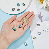 FIBLOOM 10Pcs Natural Paua Shell Beads SSHEL-FI0001-04-3
