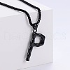 Stylish Stainless Steel Initial Pendant Necklaces SR1473-16-1