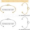 Unicraftale 4Pcs 2 Colors 304 Stainless Steel Love Knot Cuff Bangle Making MAK-UN0001-38-4