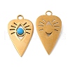 Ion Plating(IP) 304 Stainless Steel Pendants STAS-R122-06G-2