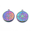 Ion Plating(IP) 201 Stainless Steel Pendants STAS-N098-074M-3