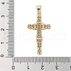 Brass Micro Micro Pave Clear Cubic Zirconia Pendants KK-A212-01L-G-3