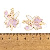 Rack Plating Alloy Enamel Pendants X-FIND-A040-08D-01G-3