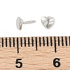 Heart Brass Head Pins KK-U051-02P-01-4