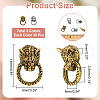 HOBBIESAY 60Pcs 2 Colors Leopard Head Alloy Cabochons MRMJ-HY0002-42-2