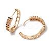 Brass Micro Pave Colorful Cubic Zirconia Hoop Earrings EJEW-M238-70KCG-2