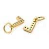 Brass Micro Pave Cubic Zirconia Pendants KK-M273-02G-L-2