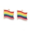 Rainbow Color Pride Flag Alloy Enamel Pendants X-ENAM-K067-10-6