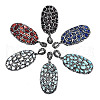 Polymer Clay Rhinestone Pendants RB-S056-15A-B-1