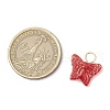 Spray Painted Glass Butterfly Pendants PALLOY-JF03847-02-2