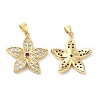 Brass Micro Pave Cubic Zirconia Pendants KK-M249-05G-1