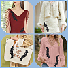 Gorgecraft 4 Pairs 2 Style Polyester & Nylon Embroidery Flower Lace Appliques DIY-GF0009-10-5