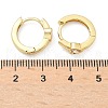 Heart Brass Micro Pave Clear Cubic Zirconia Hoop Earrings EJEW-Z102-28G-5