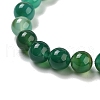 Natural Green Onyx Agate Dyed & Heated Round Bead Strands G-P070-19-8mm-3