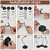 Plastic Model Assembled Action Figure Display Holders ODIS-WH0030-133A-4