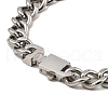 Non-Tarnish 304 Stainless Steel Cuban Link Chain Bracelet NJEW-D050-02B-P-2
