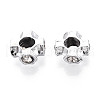 Alloy Rhinestone European Beads FIND-N009-04P-1