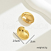 Stylish Oval with Cross Pattern Stainless Steel Stud Earrings EK8654-5