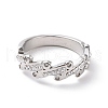 Crystal Rhinestone Oval Bar Finger Ring RJEW-D120-04P-2