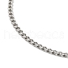 304 Stainless Steel Curb Chain Necklace STAS-C079-19P-2
