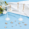 Beebeecraft 12Pcs 3 Style Shell & Starfish Shape Brass Stud Earring Findings KK-BBC0012-74-4