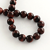 Dyed & Heated Natural Red Tiger Eye Round Gemstone Beads Strands G-R256-6mm-2