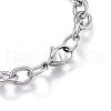 304 Stainless Steel Charm Bracelets BJEW-G544-12P-4