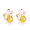 Brass Enamel Charms KK-G462-20LG-1