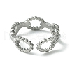 304 Stainless Steel Open Cuff Ring RJEW-L110-038P-3