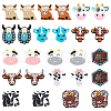 ANATTASOUL 13 Styles Cattle Food Grade Eco-Friendly Silicone Focal Beads SIL-AN0001-04-1